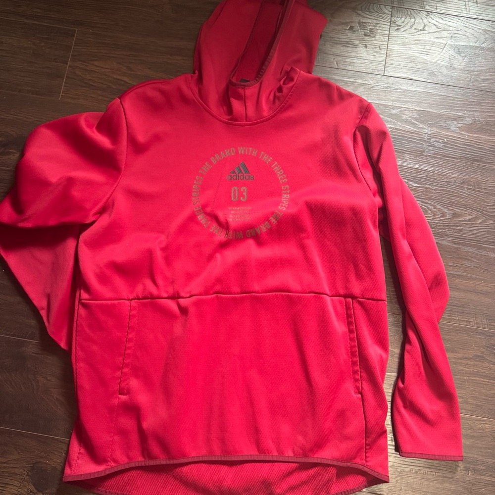 Adidas Red Sweatshirt Hoodie
